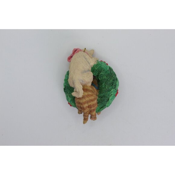 1996 Carlton Cards Merry Mischief Ornament • First in Series • Cats in Wreath • - Picture 13 of 13